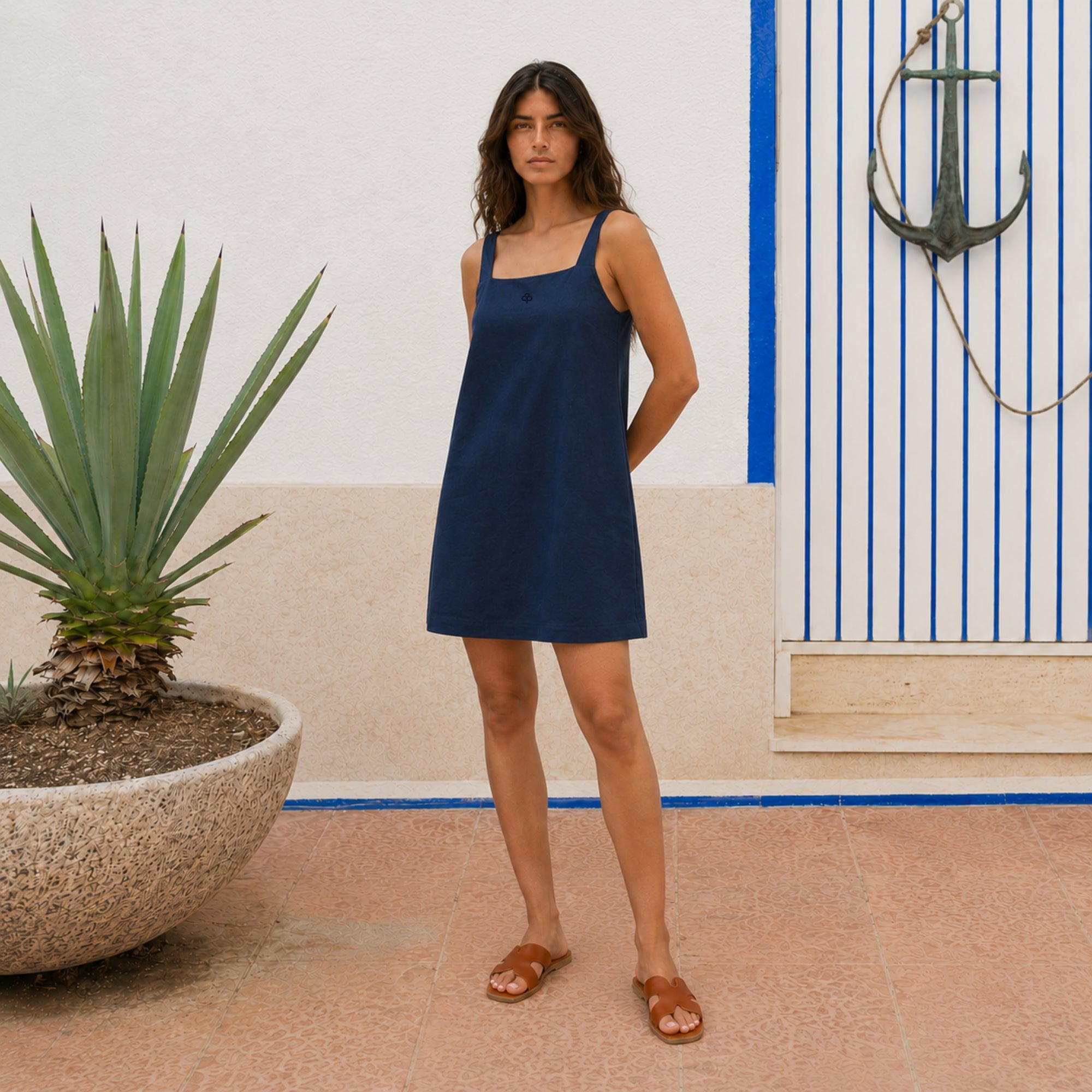Vestito mini in lino